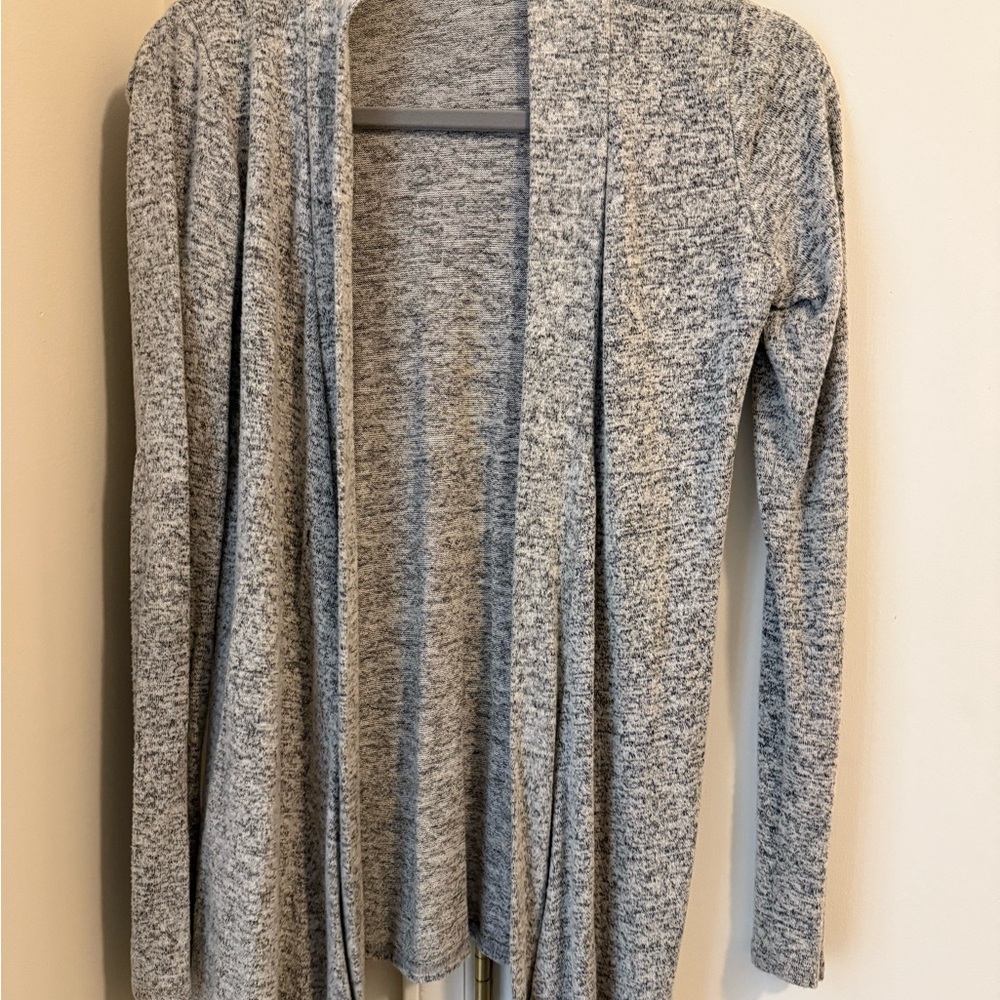 Gray Open Front Women's Sweater
